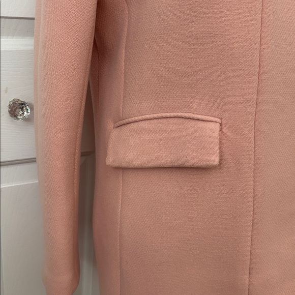 J.Crew Pale pink Nello Gori wool Stadium Cloth Coat Sz 2 4 Small - Picture 7 of 13